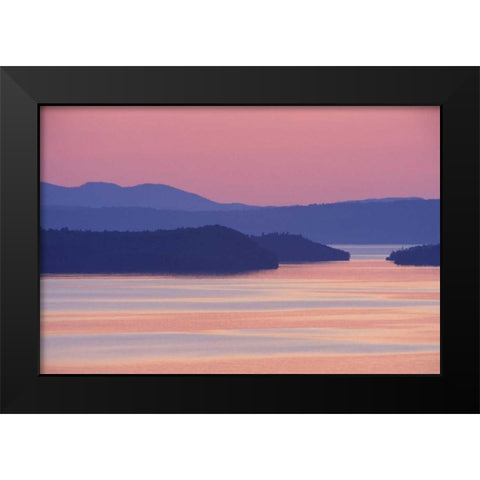 Canada, Ontario, Nipigon Bay in summer twilight Black Modern Wood Framed Art Print by Carlson, Mark