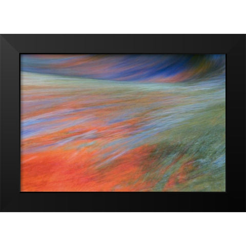 Canada, Quebec Autumn on the Riviere du Nord Black Modern Wood Framed Art Print by Delisle, Gilles