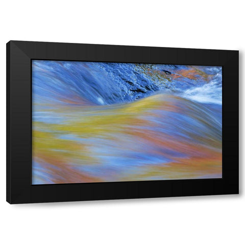 Canada, Quebec Autumn along Riviere du Nord Black Modern Wood Framed Art Print with Double Matting by Delisle, Gilles