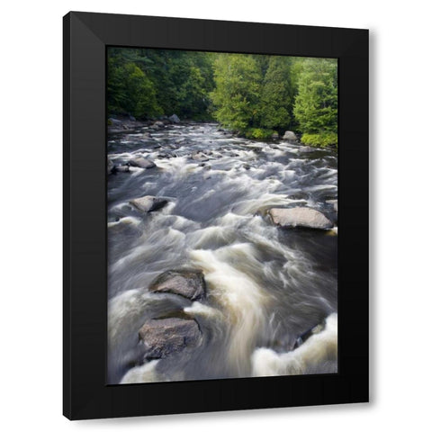 Canada, Mont-Rolland Riviere du Nord rapids Black Modern Wood Framed Art Print with Double Matting by Delisle, Gilles