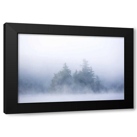 Canada, Quebec, Sunset on Lake Long Pond Black Modern Wood Framed Art Print with Double Matting by Delisle, Gilles