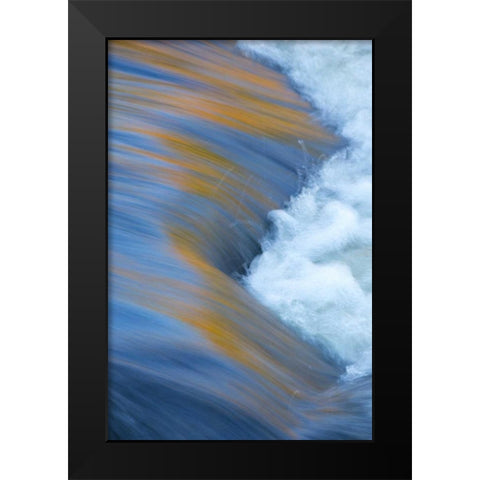 Canada, Quebec Autumn along Riviere du Nord Black Modern Wood Framed Art Print by Delisle, Gilles