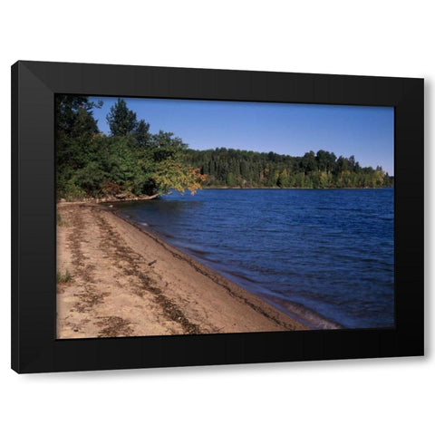 Canada, Saskatchewan, Waskesiu Lake Black Modern Wood Framed Art Print with Double Matting by Grandmaison, Mike