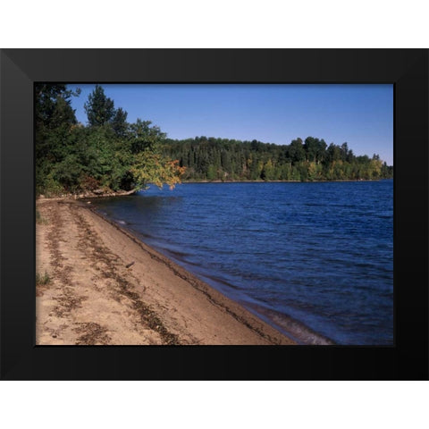 Canada, Saskatchewan, Waskesiu Lake Black Modern Wood Framed Art Print by Grandmaison, Mike