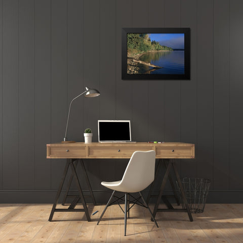 Canada, Saskatchewan, Waskesiu Lake Black Modern Wood Framed Art Print by Grandmaison, Mike