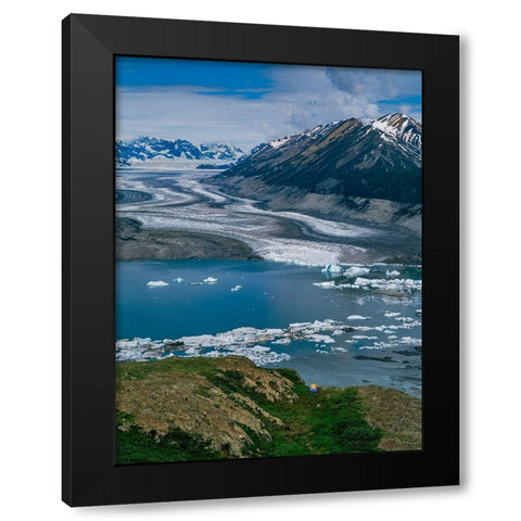 Camping near Lowell Lake-Alsek River-Kluane National Park-Yukon-Canada Black Modern Wood Framed Art Print by Garber, Howie