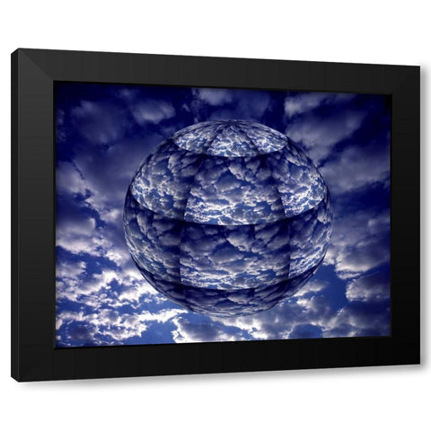 Concept of 3D Earth climate Black Modern Wood Framed Art Print by Zuckerman, Jim