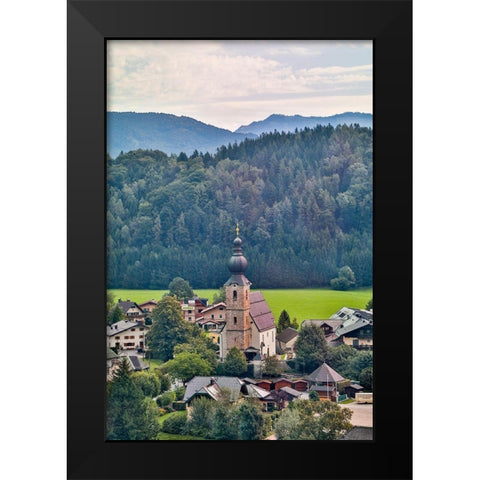 Austria-Salzburg-Grodig-Mountains and View Around Salzburg Black Modern Wood Framed Art Print by Looney, Hollice