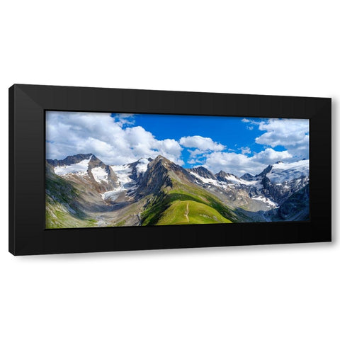 Valley Rotmoostal and valley Gaisbergtal-Mt. Hohe Mut- Otztal Alps-Europe- Austria- Tyrol Black Modern Wood Framed Art Print by Zwick, Martin