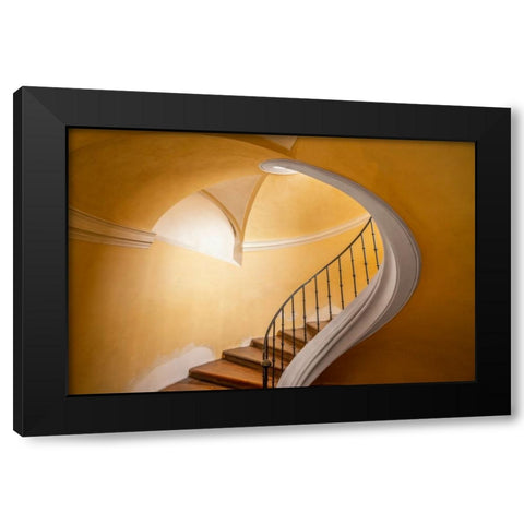 Czech Republic-Prague-Kutna Hora-Stairwell in Monastery Church of Assumption of Our Lady at Sedlec Black Modern Wood Framed Art Print by Jaynes Gallery