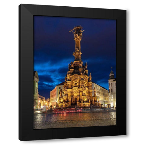 Pillar of the Holy Trinity in the Upper Town Square in Olomouc-Czech Republic Black Modern Wood Framed Art Print with Double Matting by Haney, Chuck