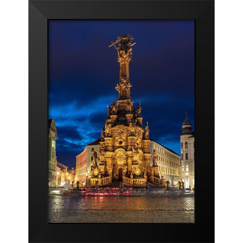 Pillar of the Holy Trinity in the Upper Town Square in Olomouc-Czech Republic Black Modern Wood Framed Art Print by Haney, Chuck