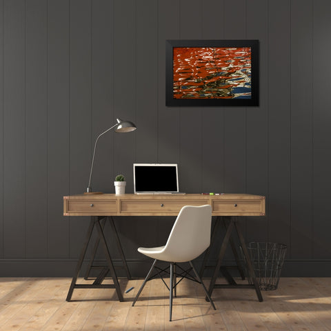 Finland, Helsinki Abstract reflection of ship Black Modern Wood Framed Art Print by Ross, Nancy ,  Steve