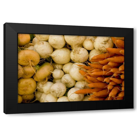 Finland, Helsinki Produce at an outdoor market Black Modern Wood Framed Art Print with Double Matting by Ross, Nancy ,  Steve