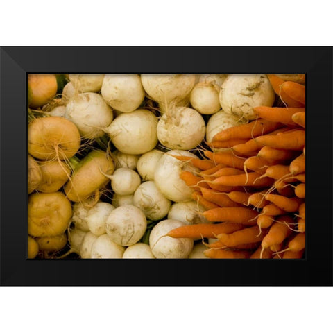 Finland, Helsinki Produce at an outdoor market Black Modern Wood Framed Art Print by Ross, Nancy ,  Steve