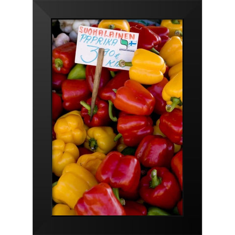 Finland, Helsinki Produce at an outdoor market Black Modern Wood Framed Art Print by Ross, Nancy ,  Steve