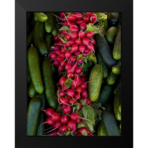 Finland, Helsinki Produce at an outdoor market Black Modern Wood Framed Art Print by Ross, Nancy ,  Steve