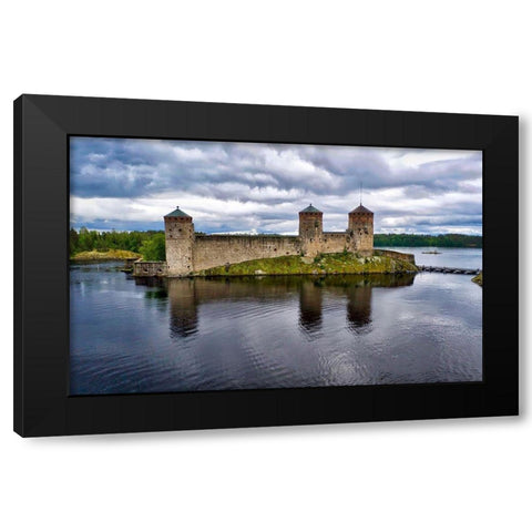 Finlandia-Savonlinna-Savonlinna castle Black Modern Wood Framed Art Print with Double Matting by Molinari, Michele