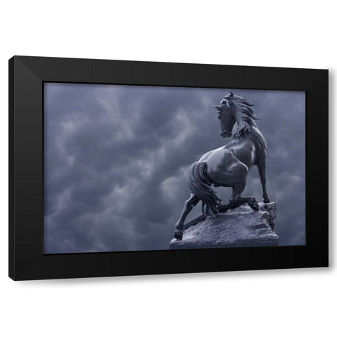 France, Paris Horse sculpture by Musee dOrsay Black Modern Wood Framed Art Print with Double Matting by Zuckerman, Jim