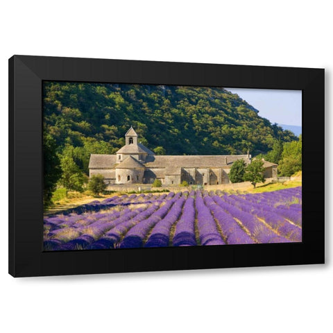 France, Gordes Cistercian monastery of Senanque Black Modern Wood Framed Art Print by Zuckerman, Jim