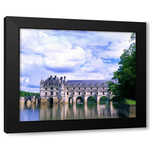 France, Loire Valley Chateau de Chenonceau Black Modern Wood Framed Art Print with Double Matting by Zuckerman, Jim