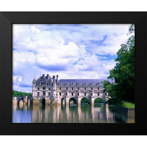 France, Loire Valley Chateau de Chenonceau Black Modern Wood Framed Art Print by Zuckerman, Jim