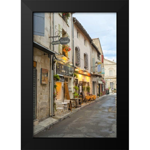 France, Provence Shops and restaurants Black Modern Wood Framed Art Print by Lord, Fred