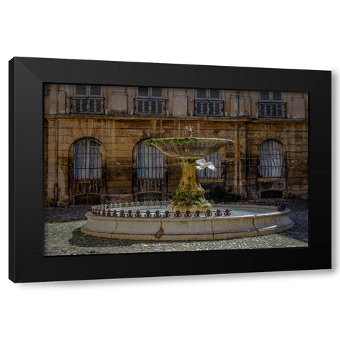 Aix en Provence Black Modern Wood Framed Art Print with Double Matting by Theodore, George and Marilu