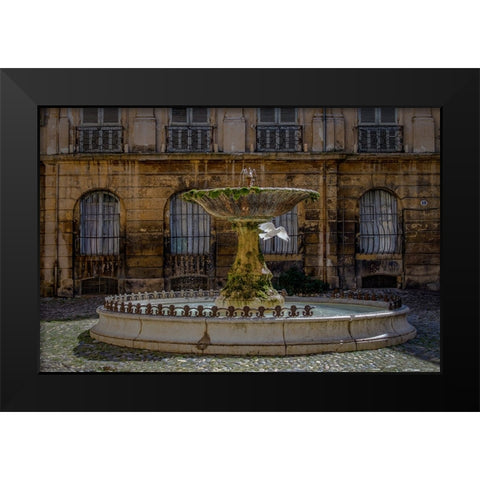 Aix en Provence Black Modern Wood Framed Art Print by Theodore, George and Marilu