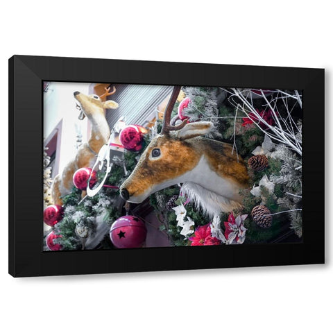 Strasbourg-France Christmas decoration Black Modern Wood Framed Art Print by McRoberts, Julien