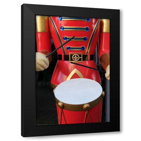 Strasbourg-France Large soldier playing a drum as part of festive holiday decor at Christmas Black Modern Wood Framed Art Print by McRoberts, Julien