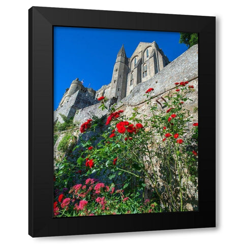 Mont Saint-Michel in Normandy France Black Modern Wood Framed Art Print with Double Matting by Steve Mohlenkamp