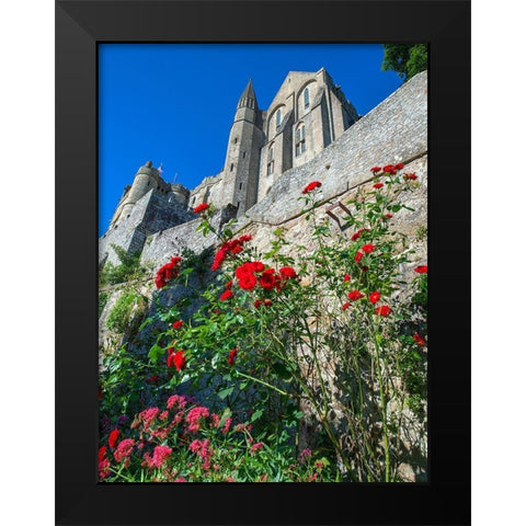 Mont Saint-Michel in Normandy France Black Modern Wood Framed Art Print by Steve Mohlenkamp