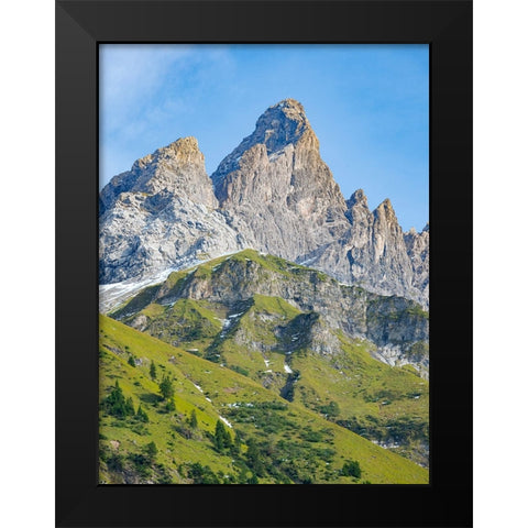 Mount Trettachspitze in the Allgau Alps-Germany-Bavaria Black Modern Wood Framed Art Print by Zwick, Martin