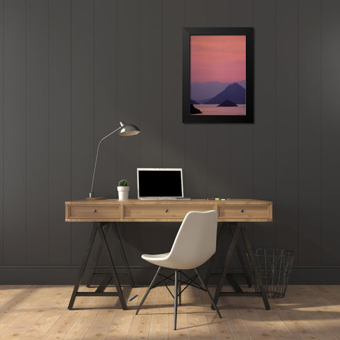 Greece, Island of Hydra, small islands at sunset Black Modern Wood Framed Art Print by Noble Gardner, Nancy