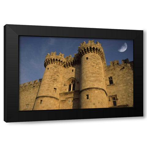 Greece, Rhodes Town Palace of the Grand Masters Black Modern Wood Framed Art Print by Satushek, Steve