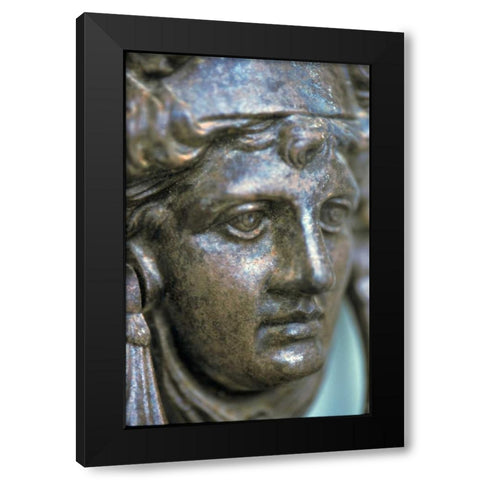 Greece, Patmos, Chora Head of the god Apollo Black Modern Wood Framed Art Print with Double Matting by Noble Gardner, Nancy