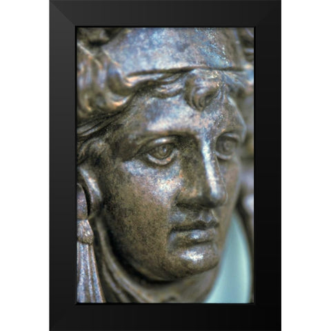 Greece, Patmos, Chora Head of the god Apollo Black Modern Wood Framed Art Print by Noble Gardner, Nancy