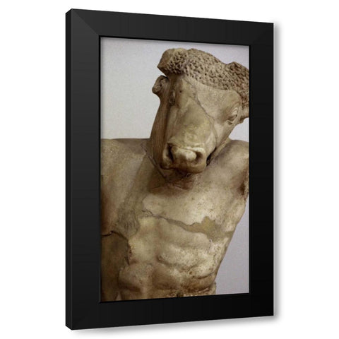 Greece, Athens Classical marble Minatour statue Black Modern Wood Framed Art Print by Noble Gardner, Nancy