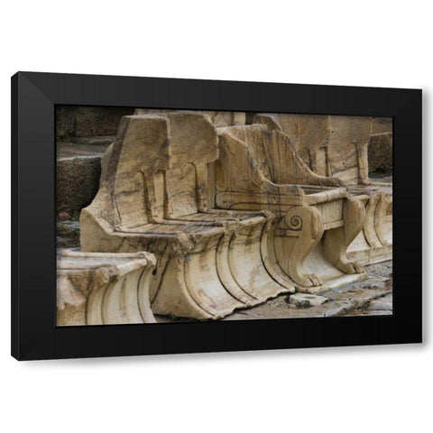 Greece, Athens, Acropolis Theater of Dionysos Black Modern Wood Framed Art Print with Double Matting by Young, Bill