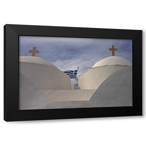 Greece, Cyclades, Vathi Greek Orthodox church Black Modern Wood Framed Art Print with Double Matting by Noble Gardner, Nancy