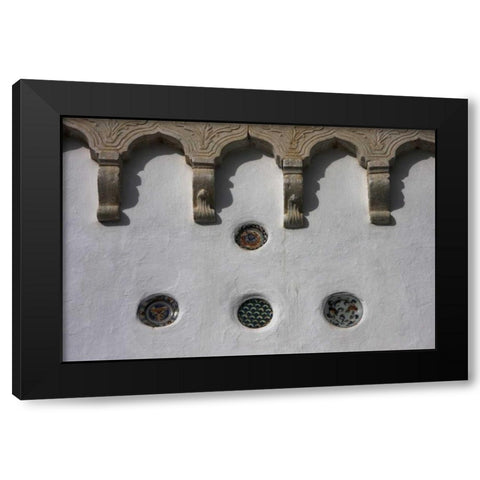 Greece, Sifnos, Apollonia Ottoman-style plates Black Modern Wood Framed Art Print by Noble Gardner, Nancy