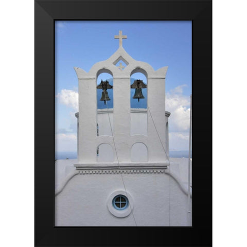 Greece, Sifnos, Apollonia Cycladic bell tower Black Modern Wood Framed Art Print by Noble Gardner, Nancy