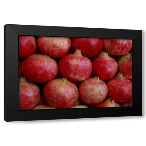 Greece, Athens Fresh pomegranates for sale Black Modern Wood Framed Art Print with Double Matting by Noble Gardner, Nancy