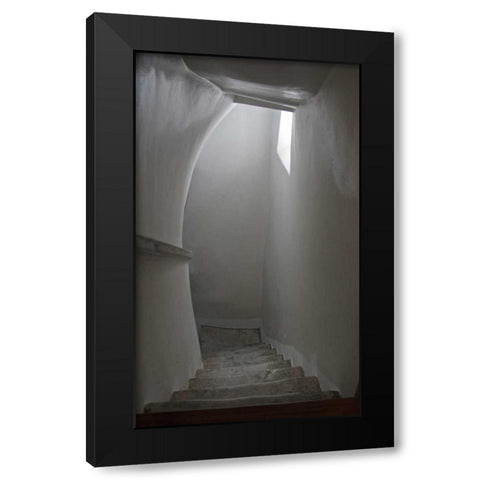 Greece, Amorgos Hall of Hozoviotissa Monastery Black Modern Wood Framed Art Print by Noble Gardner, Nancy