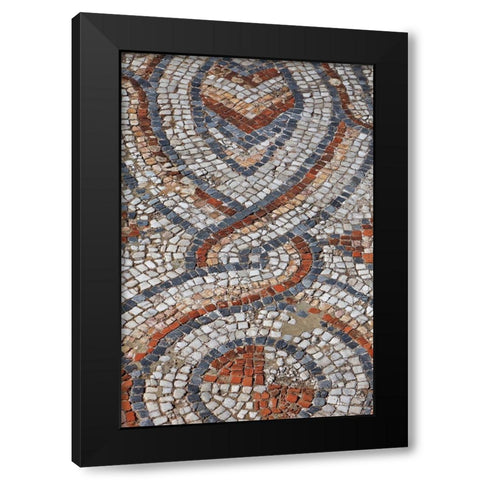Turkey-Ephesus Roman mosaic floor in ancient city  Black Modern Wood Framed Art Print with Double Matting by Jaynes Gallery