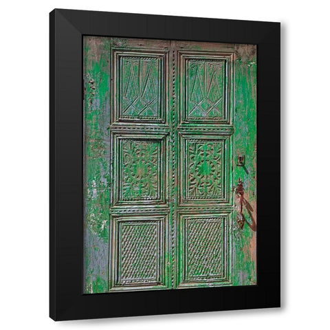 Turkey-Ephesus Details on faded door at ancient city  Black Modern Wood Framed Art Print with Double Matting by Jaynes Gallery