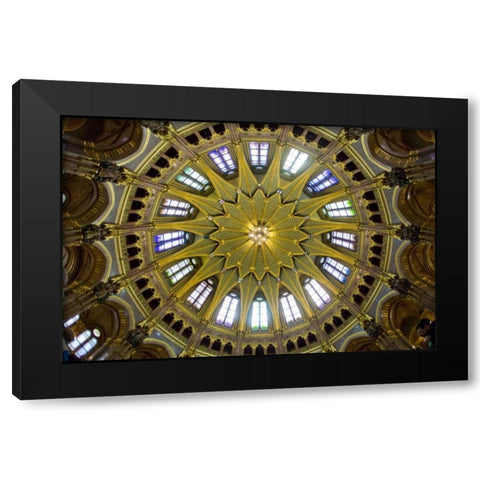 Hungary, Budapest Parliament Building interior Black Modern Wood Framed Art Print with Double Matting by Zuckerman, Jim