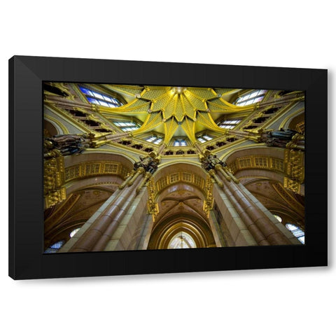 Hungary, Budapest Parliament Building interior Black Modern Wood Framed Art Print with Double Matting by Zuckerman, Jim