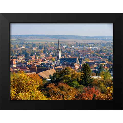 The medieval town Koszeg in Western Transdanubia close to the Austrian border- Hungary Black Modern Wood Framed Art Print by Zwick, Martin